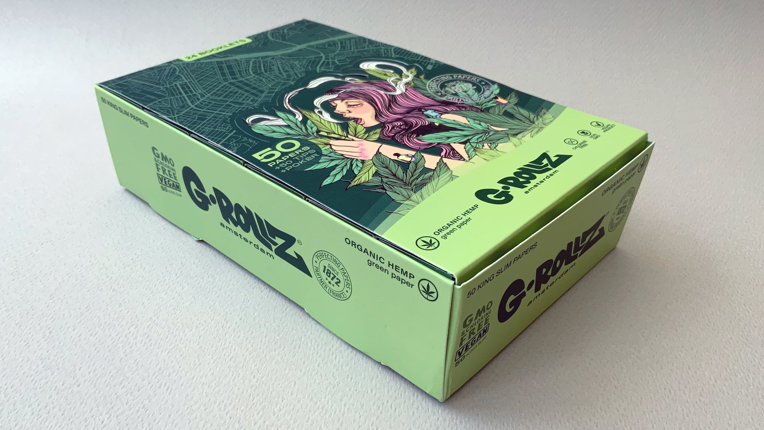 G-Rollz Hemp - King Slim Papers + Poker + Tips
