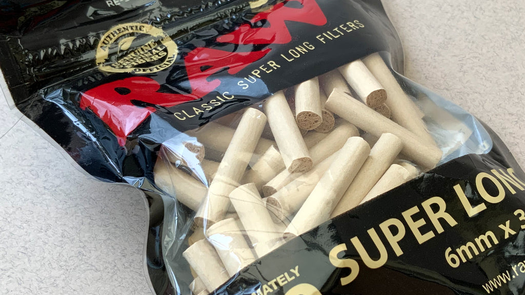 RAW Classic Extra Long - Super Long Filters high-quality, unbleached, chemical-free, designed for a smooth, eco-friendly smoking experience. Premium, filters crafted from natural paper, making them fully biodegradable. Designed for an easier draw and less harshness compared to open/ cotton filters. 