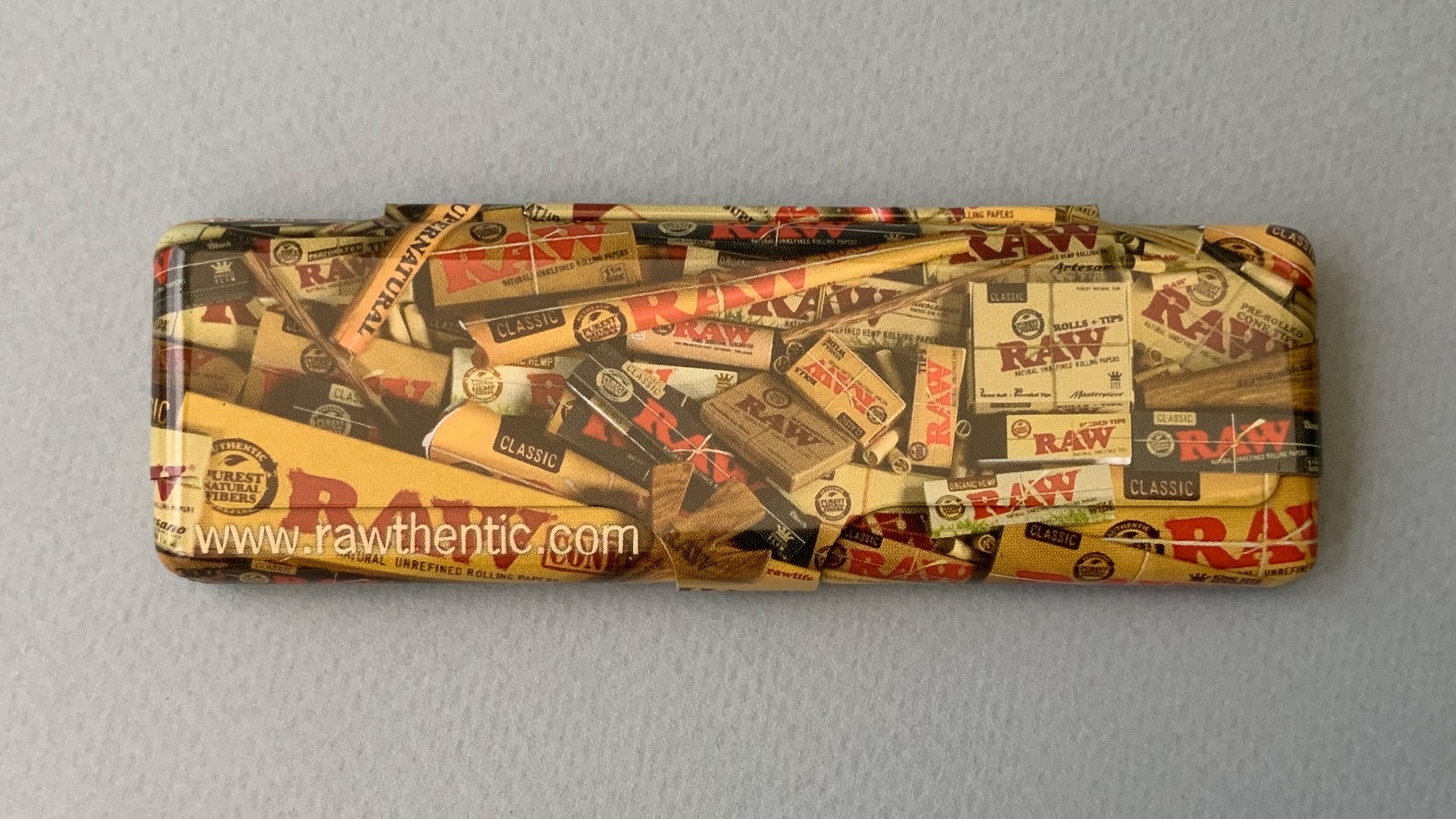 Black, Doughnuts, Woodland, Classic, Camouflage RAW Metal Paper Case for carrying papers on the go wherever you go.