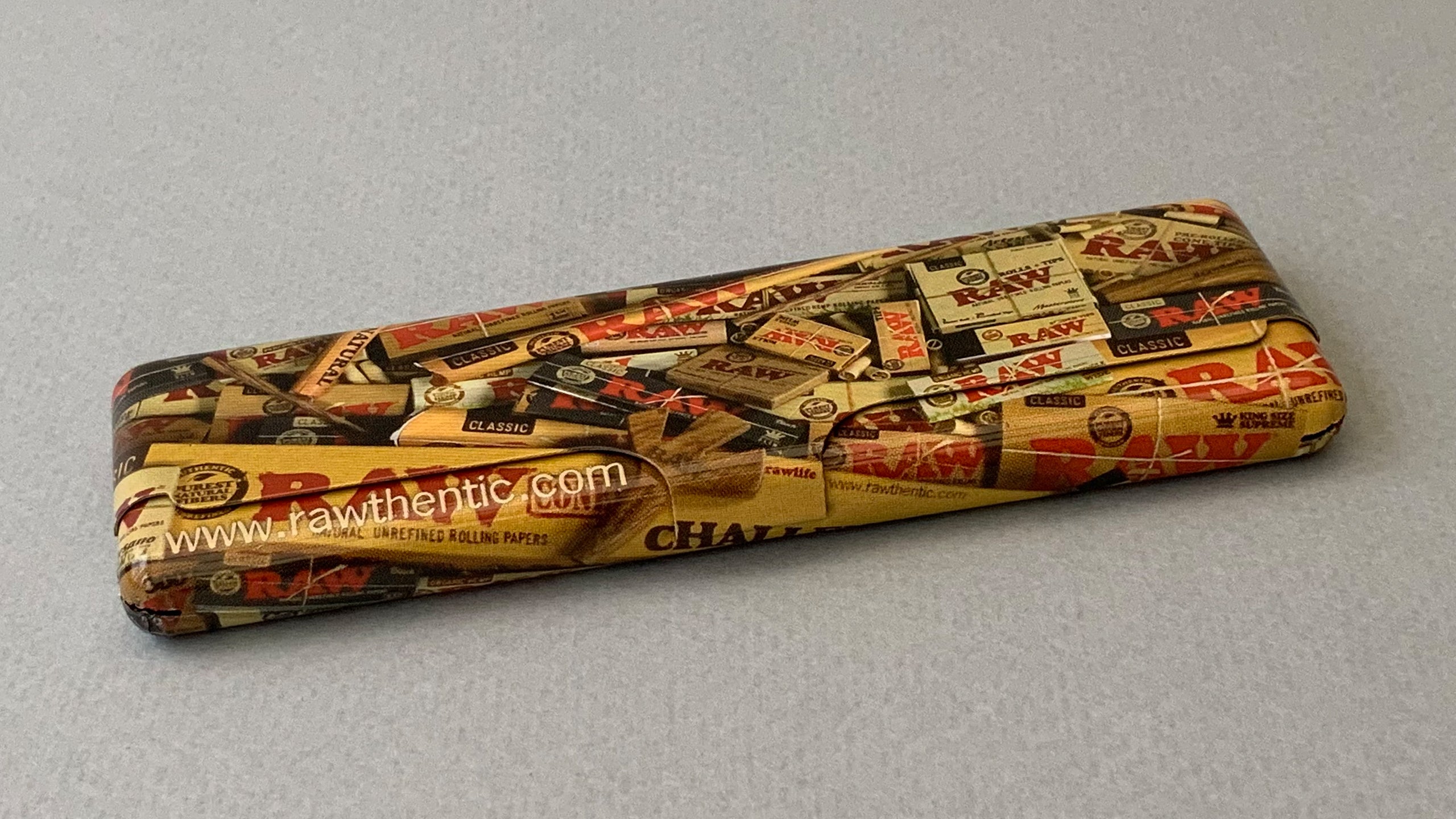 Black, Doughnuts, Woodland, Classic, Camouflage RAW Metal Paper Case for carrying papers on the go wherever you go.