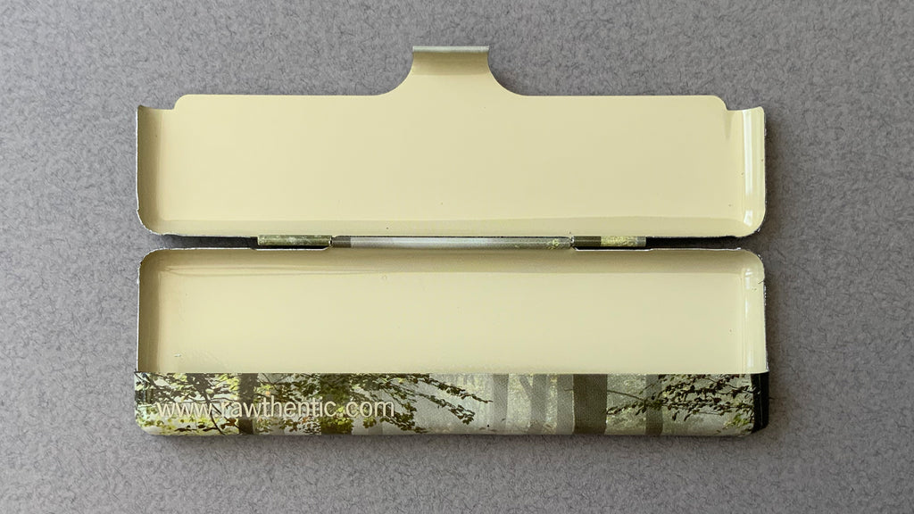 Black, Doughnuts, Woodland, Classic, Camouflage RAW Metal Paper Case for carrying papers on the go wherever you go.