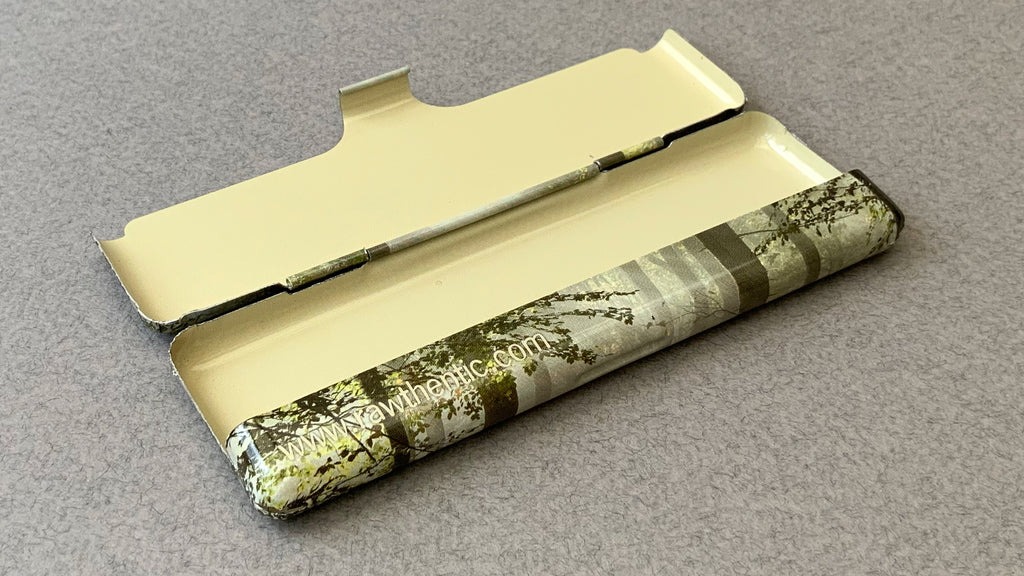 Black, Doughnuts, Woodland, Classic, Camouflage RAW Metal Paper Case for carrying papers on the go wherever you go.